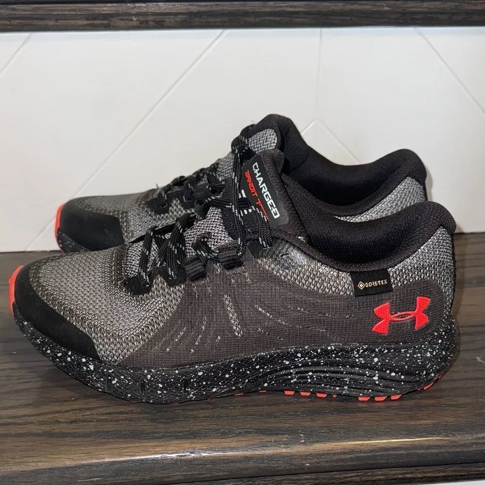 Under Armour Gray and Red Athletic Shoes Goretex